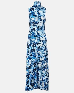 Proenza Schouler Valentina Printed Jersey Maxi Dress - Blue