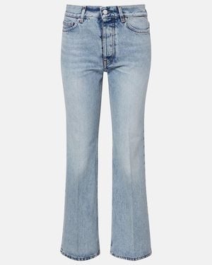 TOTEME Kick Cropped Flared Jeans - Blue