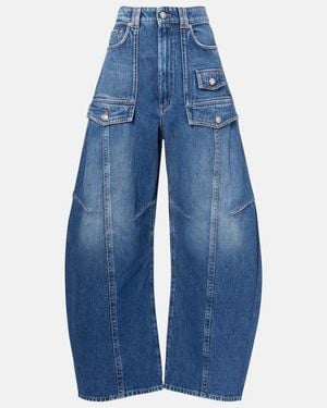 Sportmax Violino Barrel-Leg Jeans - Blue