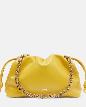 Loewe Flamenco Medium Leather Clutch - Yellow