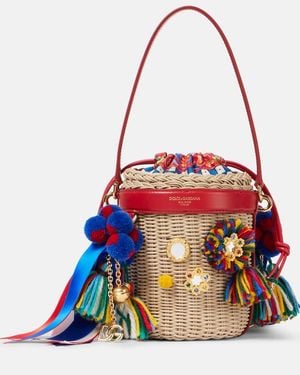 Dolce & Gabbana Taormina Carla Medium Bucket Bag - Red