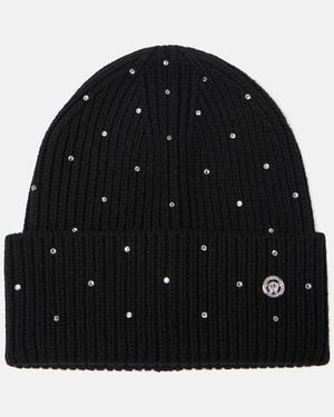 Versace Embellished Wool Beanie - Black
