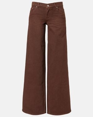 Stella McCartney Low-Rise Wide-Leg Jeans - Brown