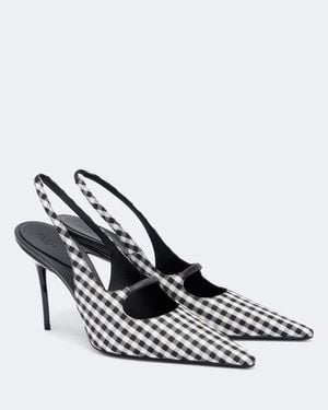 Alaïa Salones Destalonados Drop A Cuadros Vichy - Blanco