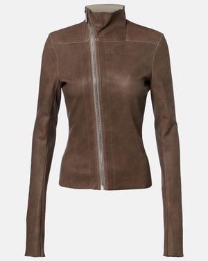 Rick Owens Gary Leather Jacket - Brown