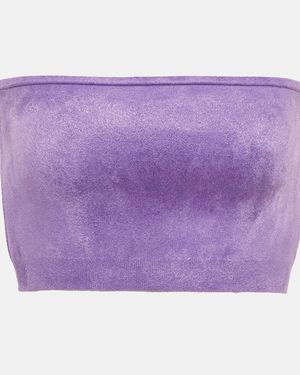 Alaïa Velvet Bandeau Top - Purple