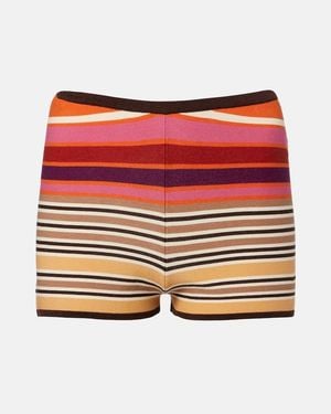 Faithfull the Brand Playa Striped Shorts - Red