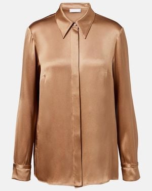 Gabriela Hearst Hemd Cruz Aus Seidensatin - Braun
