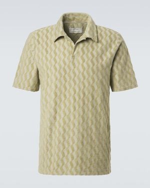 Frescobol Carioca Faustino Jacquard Terry Polo Shirt - Natural