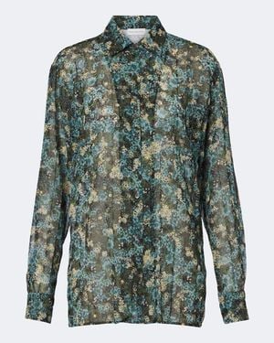 Dries Van Noten Camicia Con Stampa Floreale - Verde