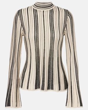 Zimmermann Striped Top - Black