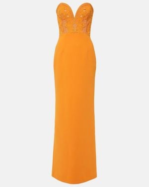 Rebecca Vallance Sirene Strapless Corset Gown - Orange