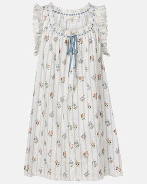 Doen Hemdblusenkleid Nessie Aus Baumwolle - Weiß