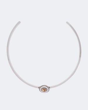 Isabel Marant Verzierter Choker Lam - Weiß