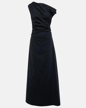 STAUD Robe Maxi Phare Aus Baumwollpopeline - Blau