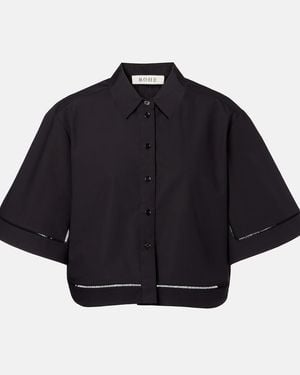 Rohe Embroidered Cotton Poplin Shirt - Blue