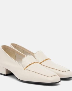 Herbert Levine Fair And Square Leather Loafer Court Shoes - White