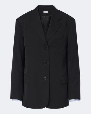 Loewe Double L Wool Blazer - Black