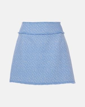 Dolce & Gabbana Tweed Mini Skirt - Blue