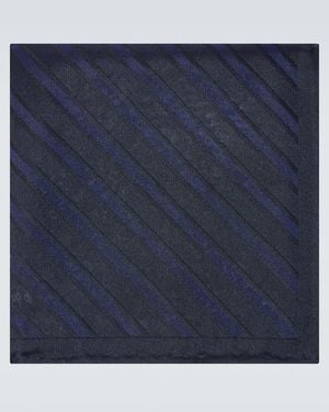Brunello Cucinelli Einstecktuch Aus Seide - Blau