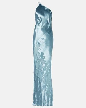 The Sei Asymmetric Velvet Gown - Blue