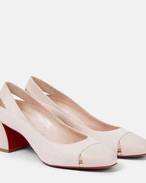 Christian Louboutin Miss Duvette Leather Court Shoes - Pink