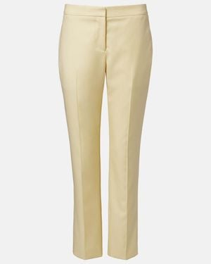McQueen Gerade Cropped-Hose - Natur