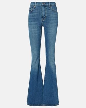 FRAME Le High Flare High-Rise Flared Jeans - Blue