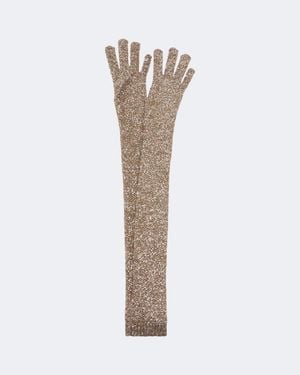 Brunello Cucinelli Sequined Gloves - White