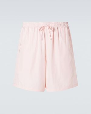 Umit Benan Julian Paradiso Silk Shorts - Pink