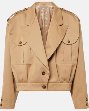 Blazé Milano Cotton Bomber Jacket - Natural