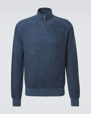 Brioni Pullover Aus Kaschmir Und Wolle - Blau
