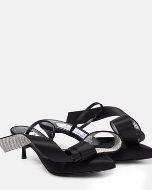 Area X Sergio Rossi Marquise Crystal-Embellished Sandals - Black