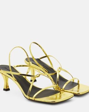 Proenza Schouler 60 Leather Slingback Sandals - Metallic