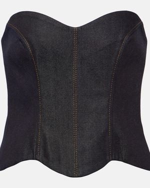 AYA MUSE Hyn Denim Bustier Top - Blue