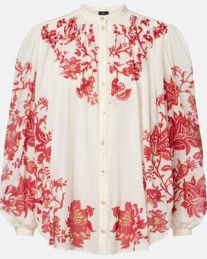 Etro Bluse Aus Baumwoll-Voile - Rot