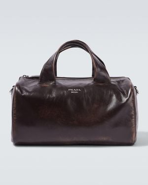 Prada Bolso De Viaje Small En Piel - Negro
