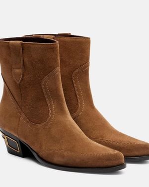 Etro Suede Ankle Boots - Brown