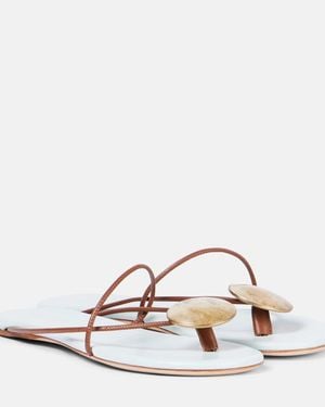 Christopher Esber Doma Embellished Leather Sandals - White