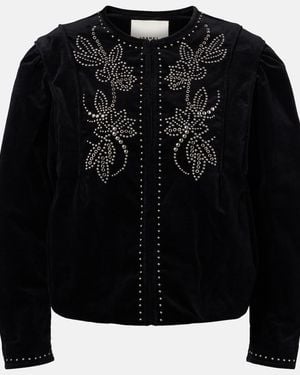 Isabel Marant Pietra Embellished Cotton Jacket - Black