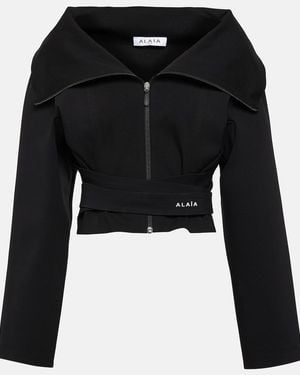 Alaïa Cropped Jacket - Black