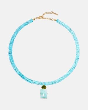 Jennifer Behr Alette Beaded Pendant Necklace - Blue