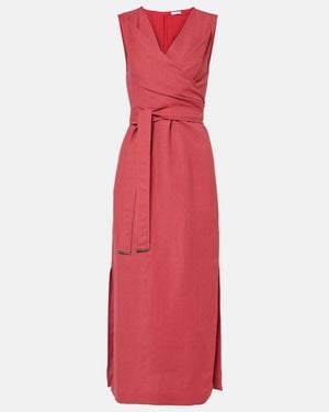 Brunello Cucinelli Gathered Midi Dress