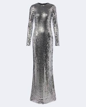 Dolce & Gabbana Abito Lungo Con Paillettes - Grigio