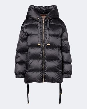 Max Mara Hooded Down Jacket - Black