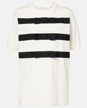 Nina Ricci Bow-Detail Cotton Jersey T-Shirt - White