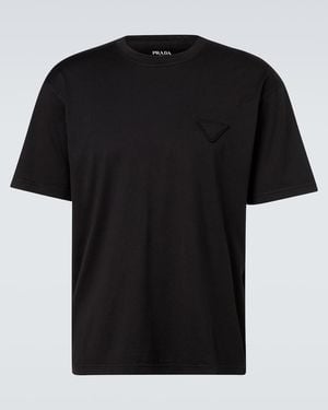 Prada Cotton Jersey T-Shirt - Black