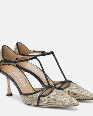 Manolo Blahnik Pumps Gish Aus Leder - Mettallic