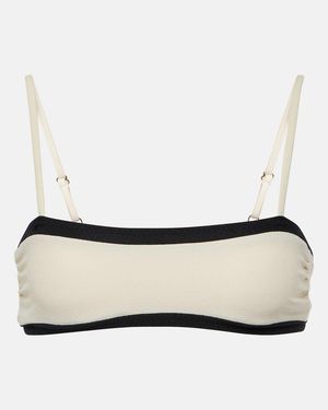 SAME Colorblocked Bandeau Bikini Top - Natural