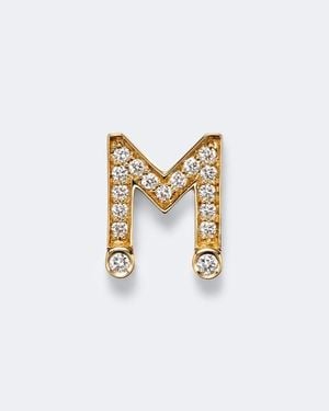 Sophie Bille Brahe Einzelner Ohrring Initial Petite M Aus 18Kt Gelbgold Mit Diamanten - Mettallic